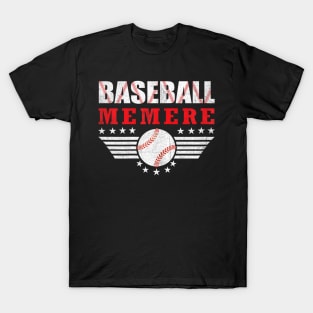 Womens Baseball Memere Ball Memere Mothers Day T-Shirt